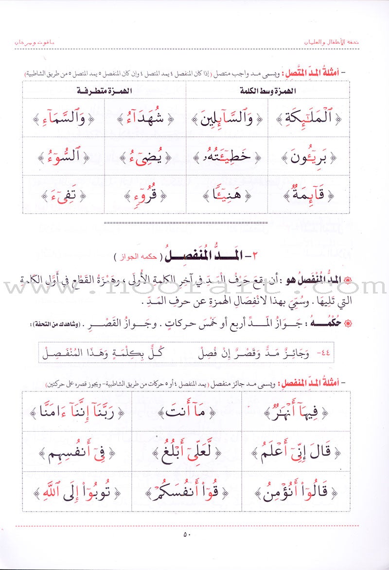 An Explanation of Tuhfah al-Atfal in the Rules of the Recitation of the Quran شرح تحفة  الاطفال والغلمان في احكام ترتيل القران