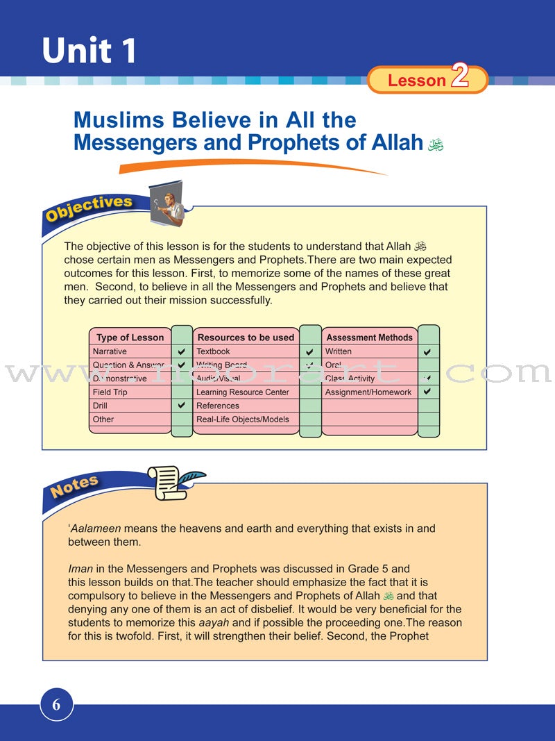 ICO Islamic Studies Teacher's Manual: Grade 6, Part 2