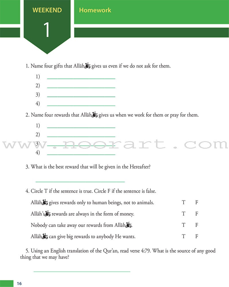 Weekend Learning Islamic Studies: Level 4 (Revised and Enlarged Edition)