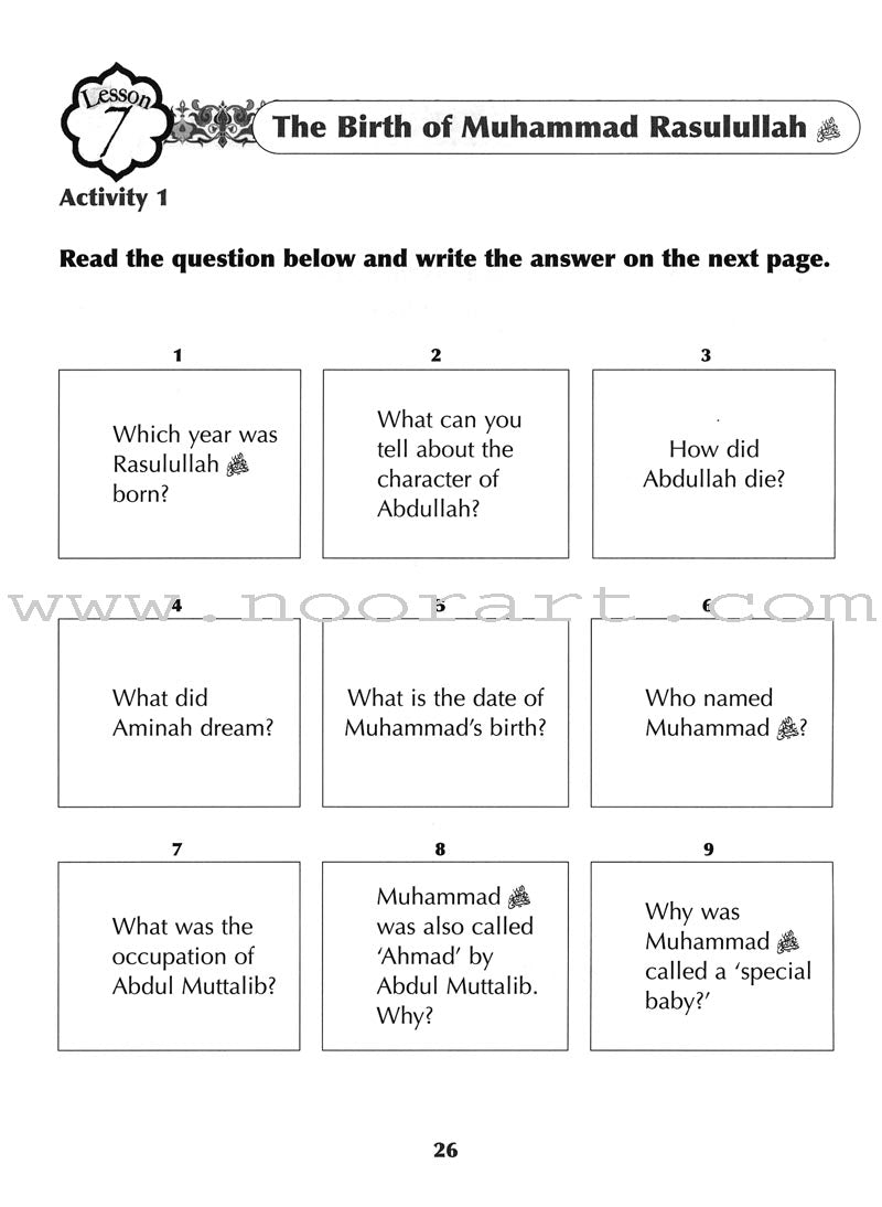 Sirah of Our Prophet Workbook: Grade 2