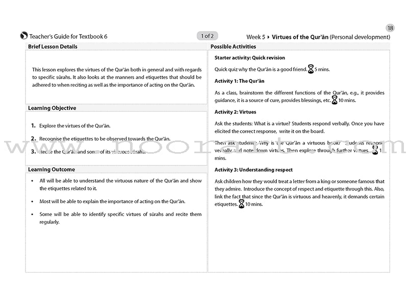 Safar Teacher's Guide for Islamic Studies: Level 6