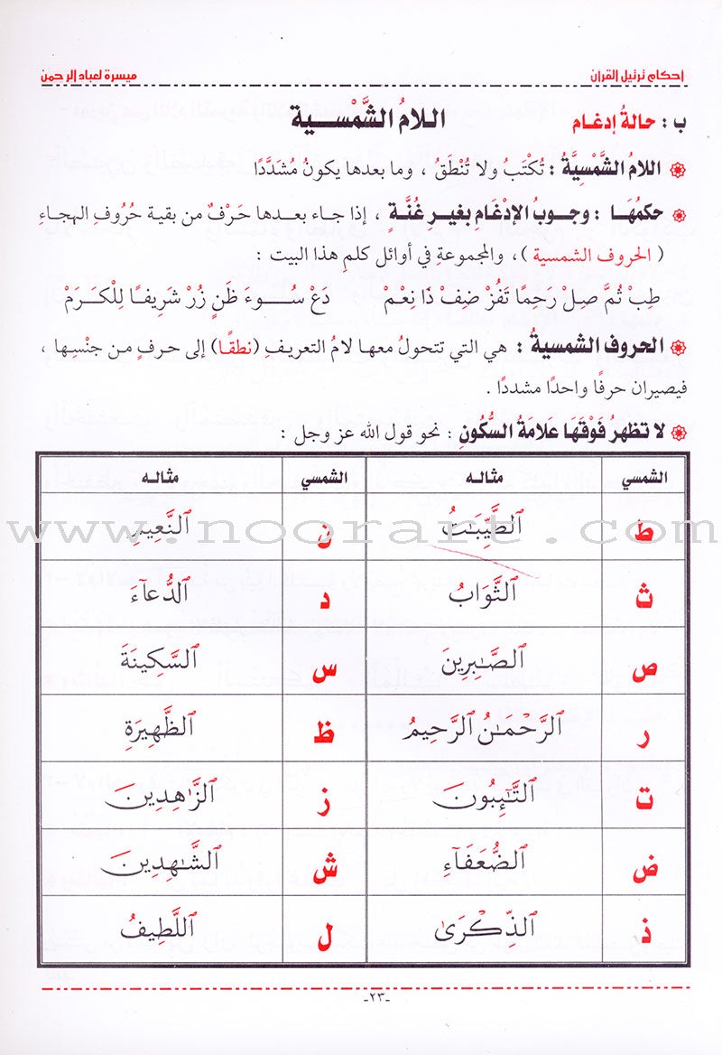 The Rules of Quran Recitation أحكام ترتيل القران