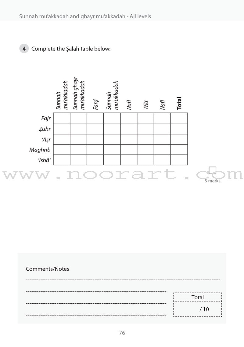 Safar Islamic Studies Workbook: Level 5