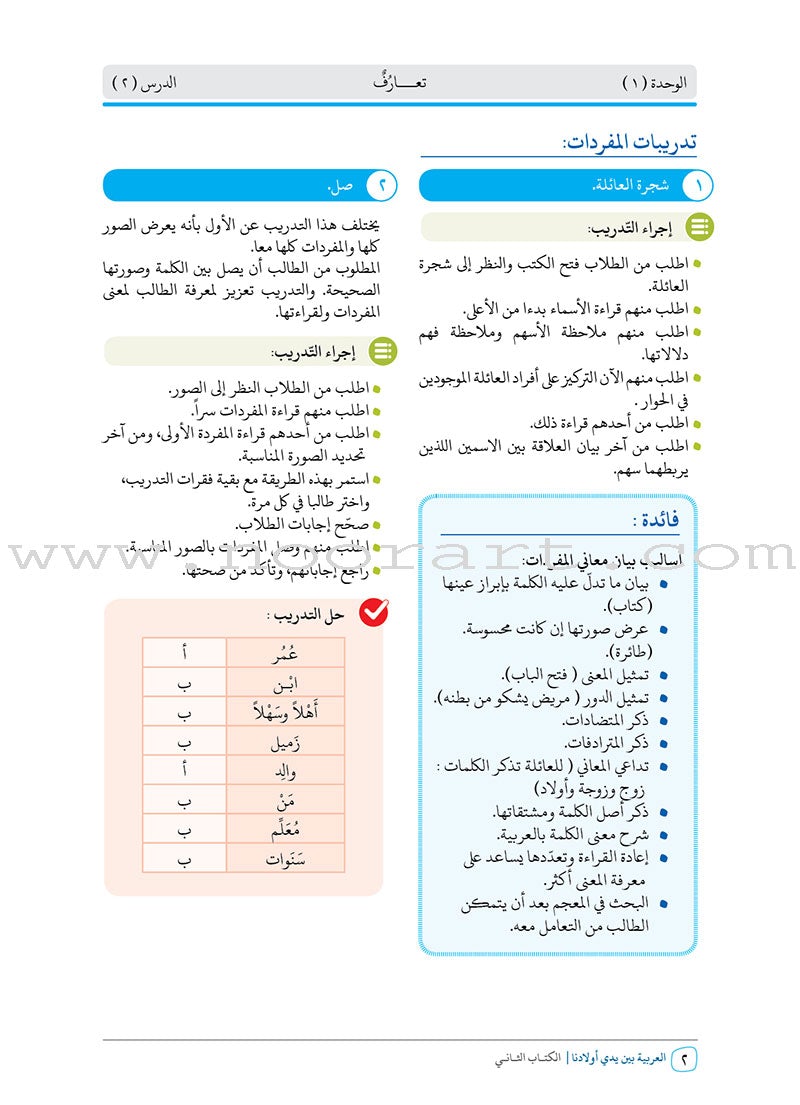 Arabic Between Our Children's Hands Teacher Book: Level 2 العربية بين يدي أولادنا